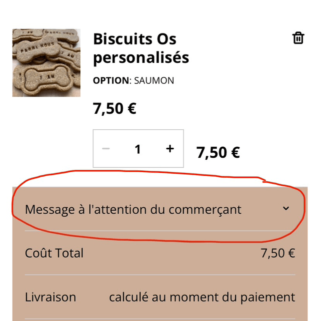 Biscuits à message