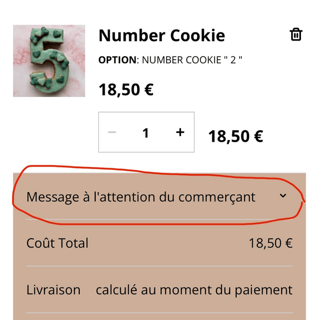 Number Cookie 