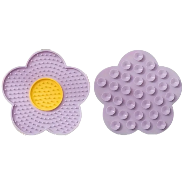 Lickmat fleur silicone chien tapis de léchage
