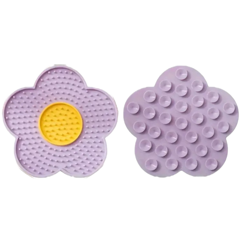 Lickmat fleur silicone chien tapis de léchage