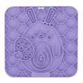 Lickmat carré tapis de léchage mignon lapin silicone